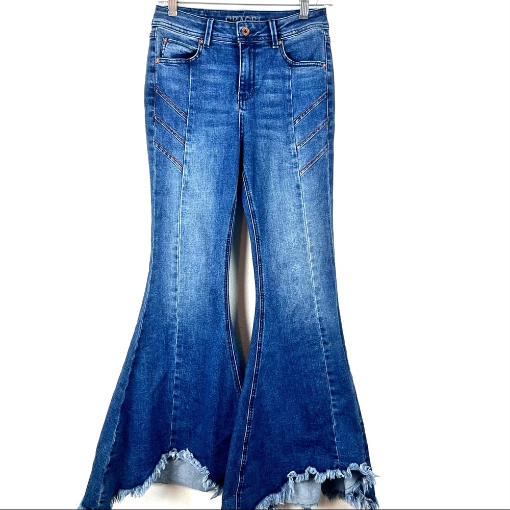 Women's Flared Blue Jeans